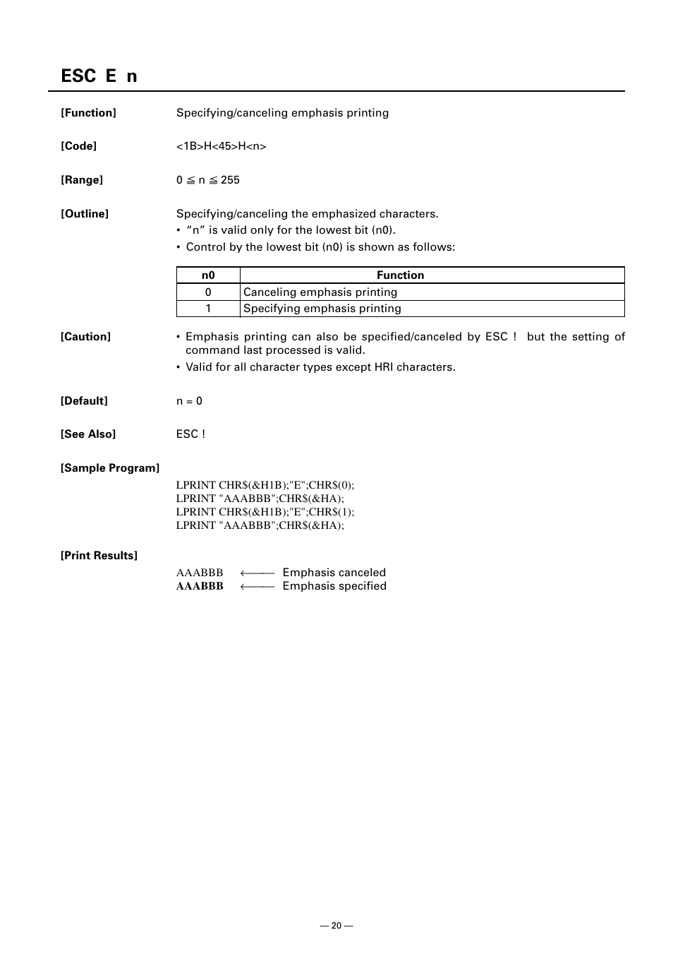 Esc e n | CITIZEN CT-S300 User Manual | Page 25 / 158
