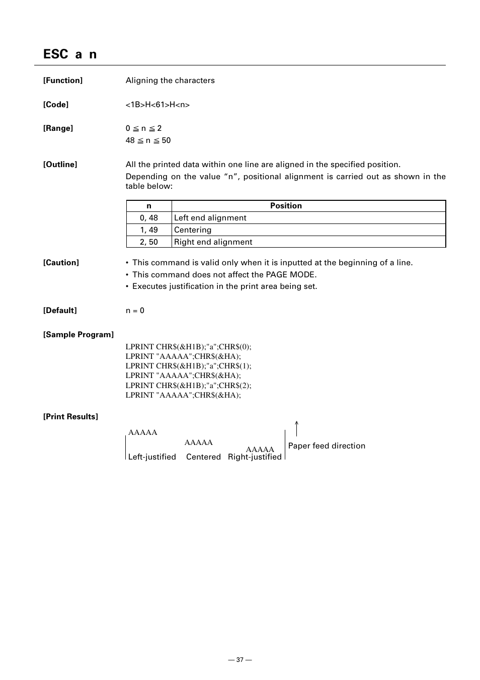 Esc a n | CITIZEN CT-S300 User Manual | Page 42 / 158