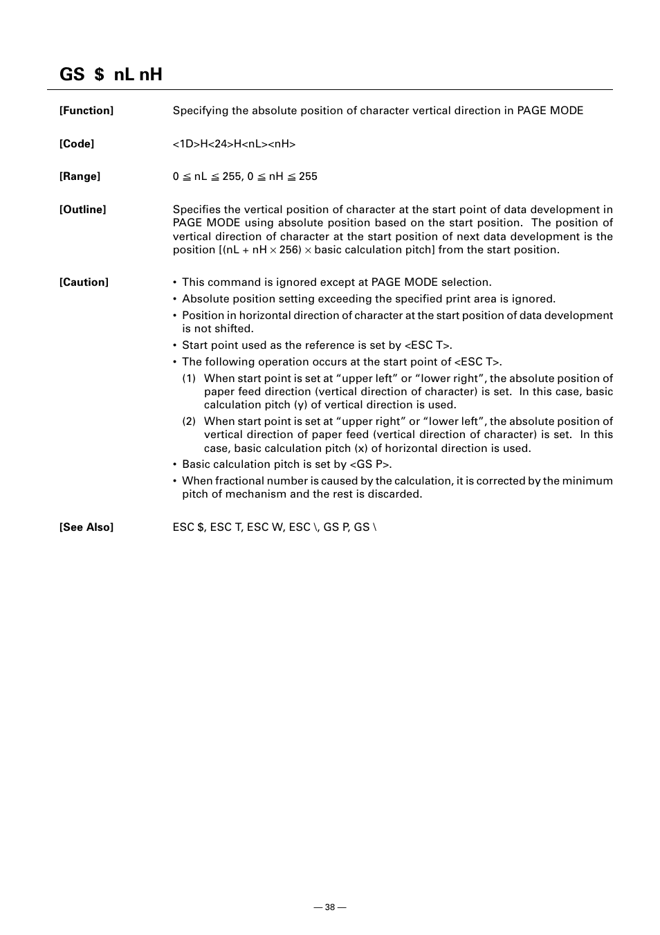 Gs $ nl nh | CITIZEN CT-S300 User Manual | Page 43 / 158