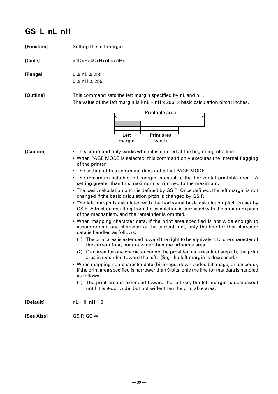 Gs l nl nh | CITIZEN CT-S300 User Manual | Page 44 / 158