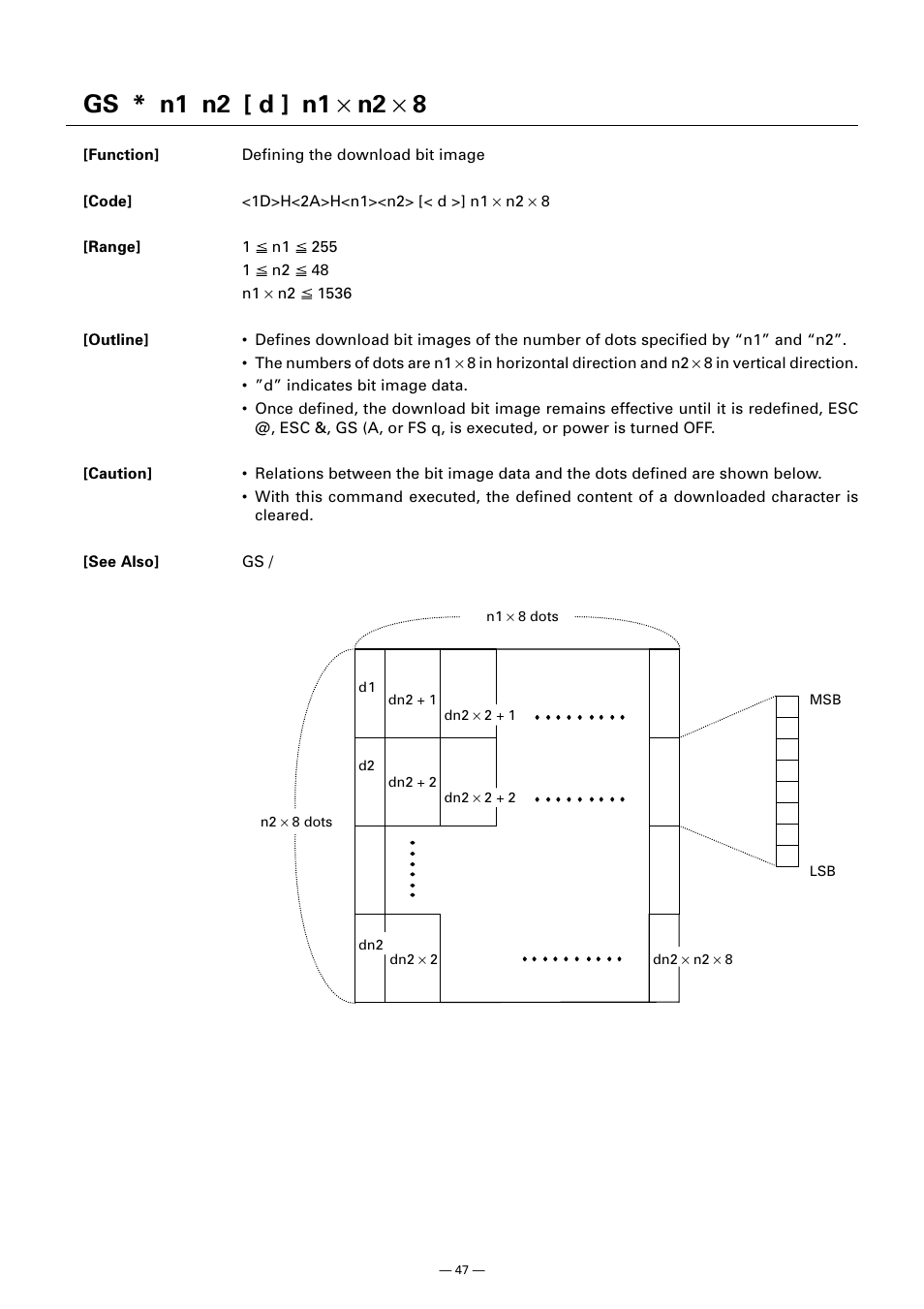 Gs * n1 n2 [ d ] n1 x n2 x 8 | CITIZEN CT-S300 User Manual | Page 52 / 158