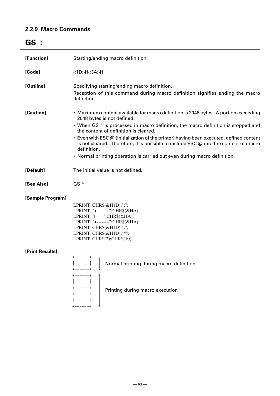 9 macro commands | CITIZEN CT-S300 User Manual | Page 68 / 158