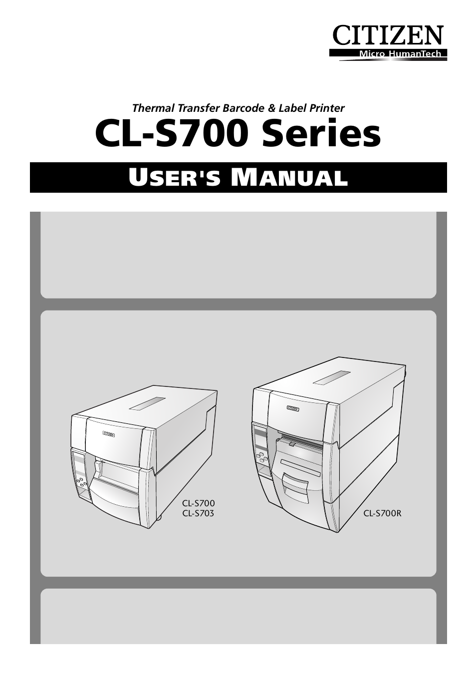 CITIZEN CL-S700 User Manual | 80 pages