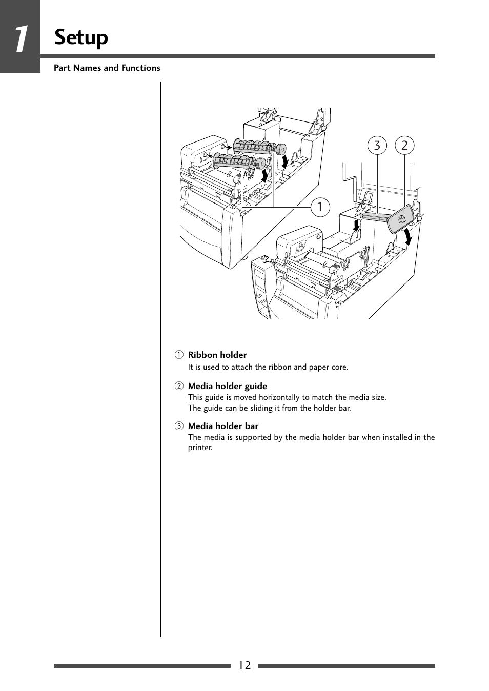 Setup | CITIZEN CL-S700 User Manual | Page 12 / 80