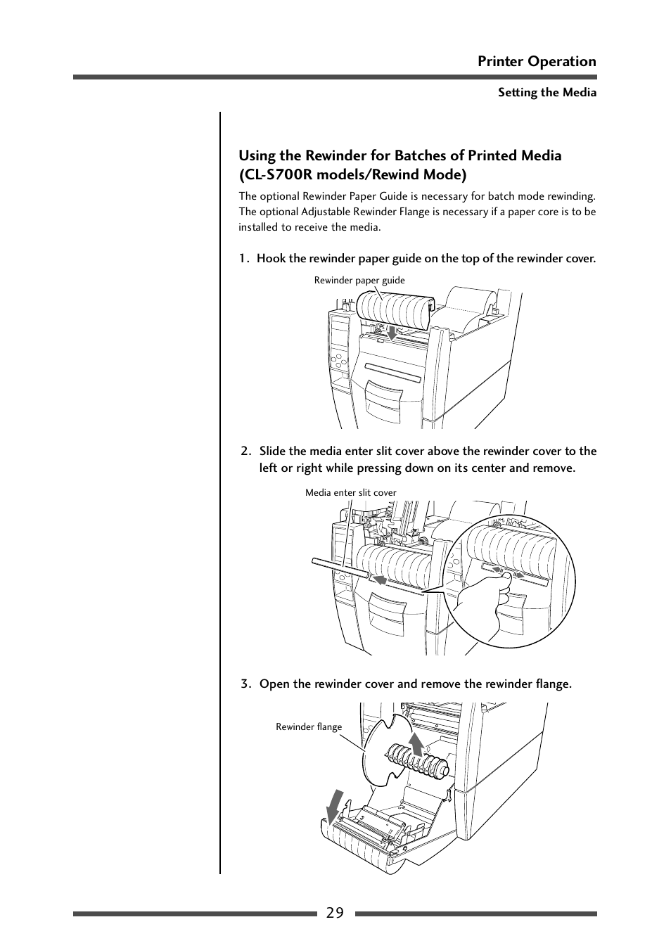29 printer operation | CITIZEN CL-S700 User Manual | Page 29 / 80