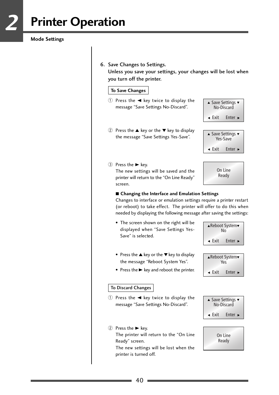 Printer operation | CITIZEN CL-S700 User Manual | Page 40 / 80