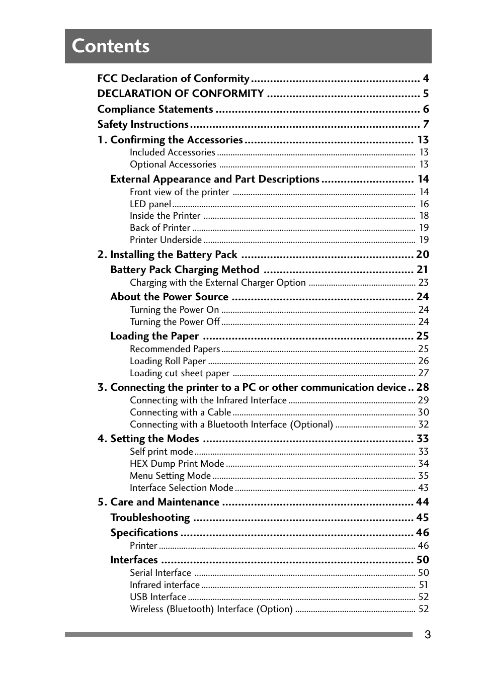 CITIZEN PD-24 User Manual | Page 3 / 56