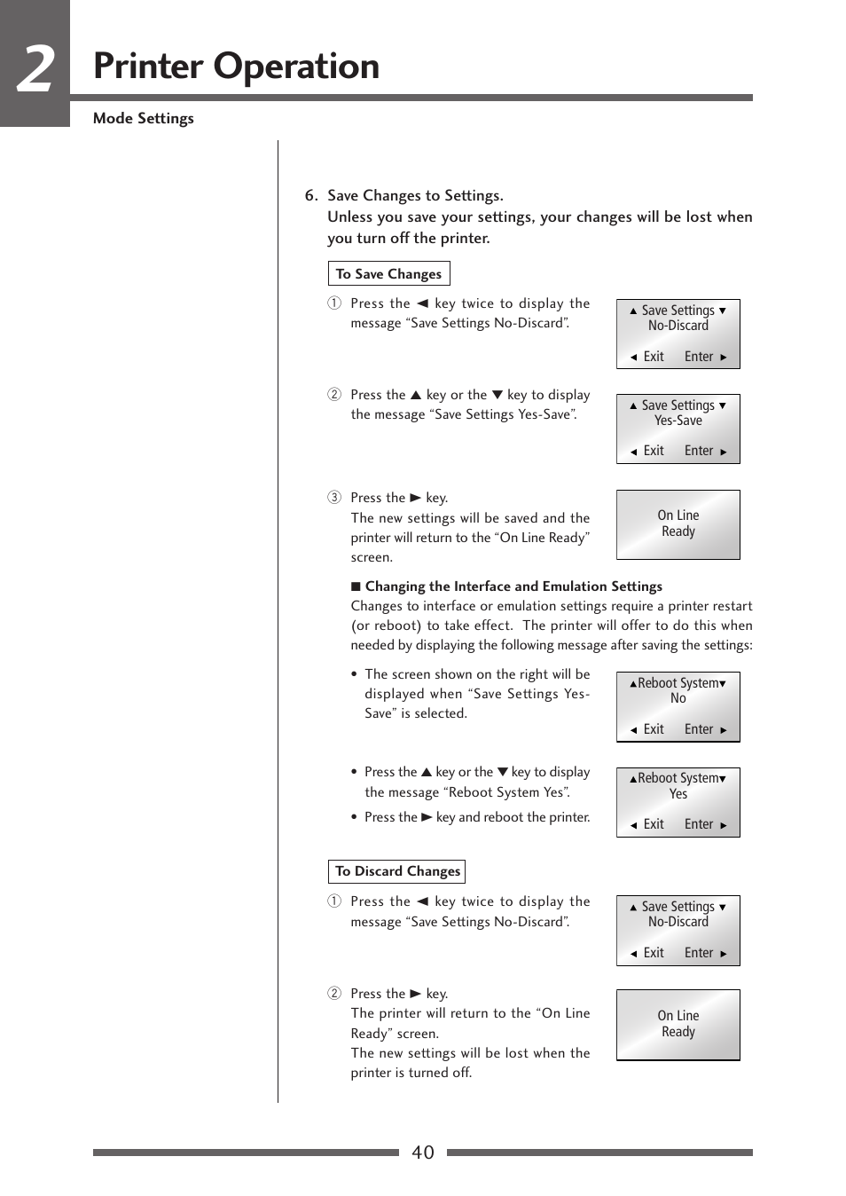 Printer operation | CITIZEN CL-S700R User Manual | Page 40 / 80