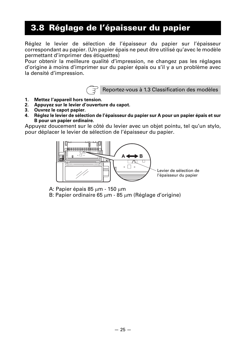 8 réglage de l’épaisseur du papier | CITIZEN LINE THERMAL PRINTER CT-S601 User Manual | Page 72 / 220