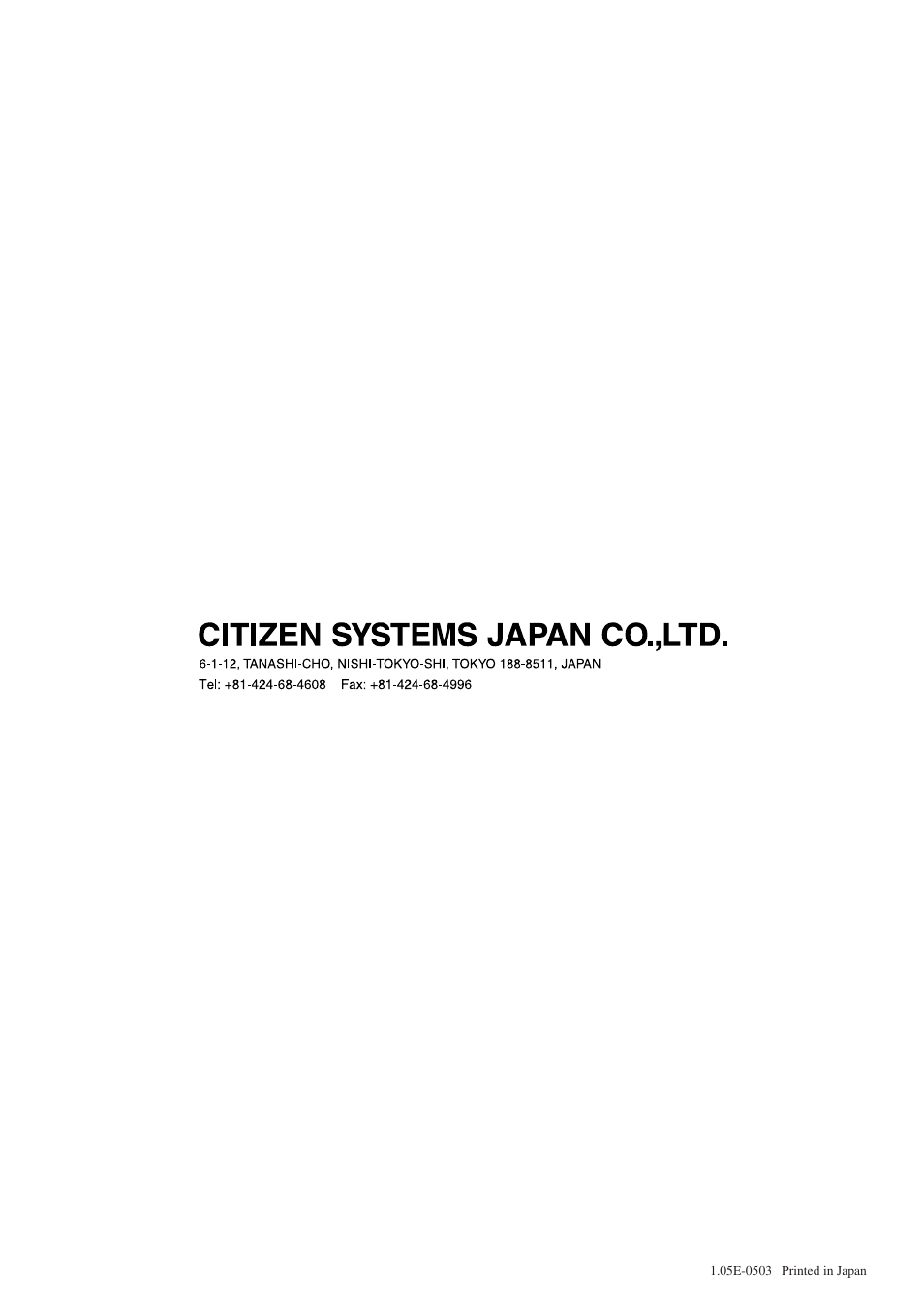 CITIZEN PPU-231 User Manual | Page 100 / 100