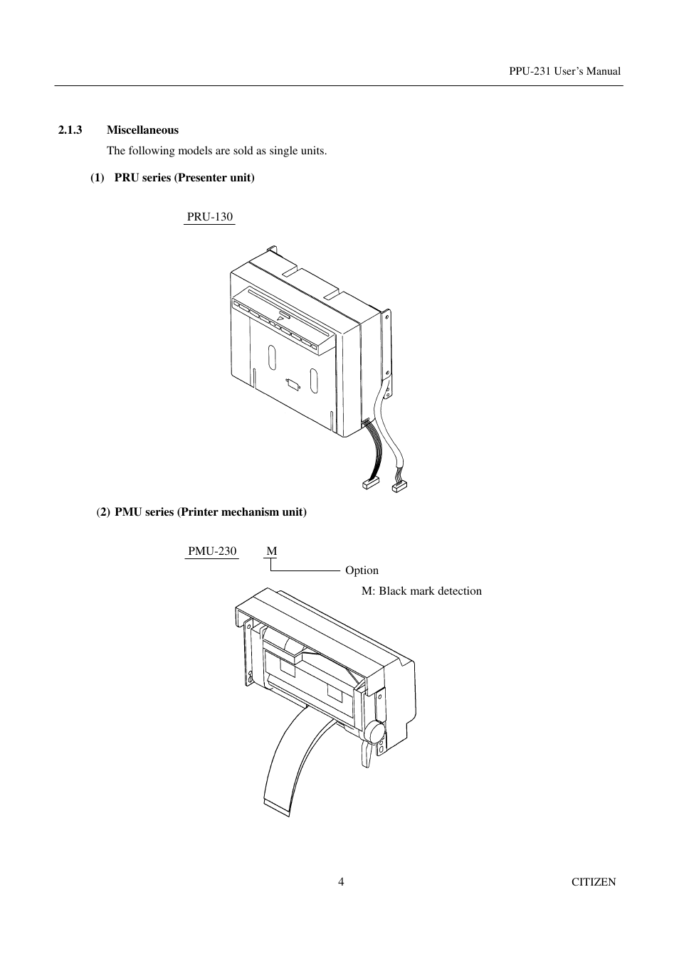 3 miscellaneous | CITIZEN PPU-231 User Manual | Page 17 / 100