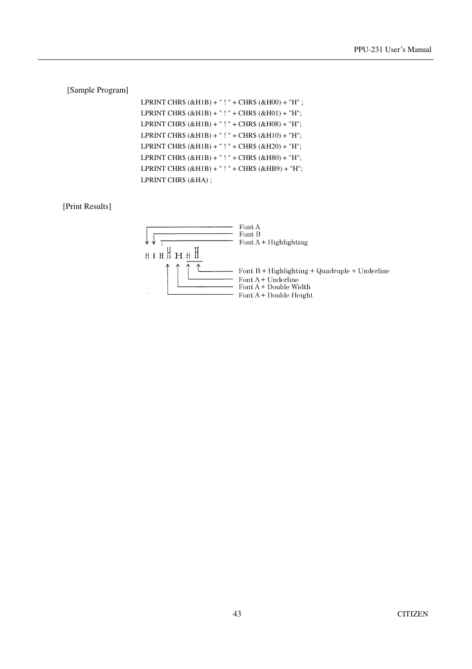 CITIZEN PPU-231 User Manual | Page 56 / 100