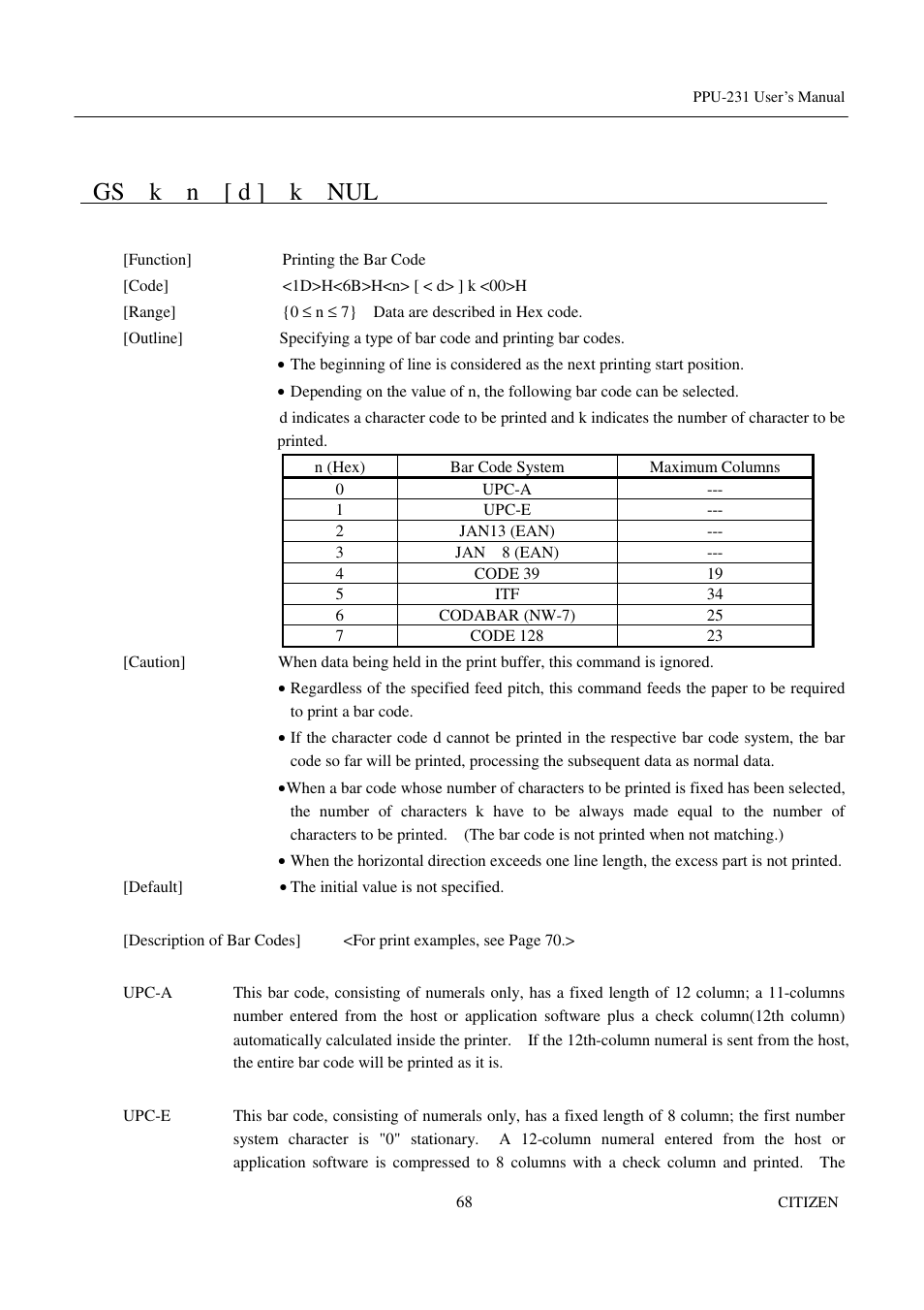 Gs k n [ d ] k nul | CITIZEN PPU-231 User Manual | Page 81 / 100