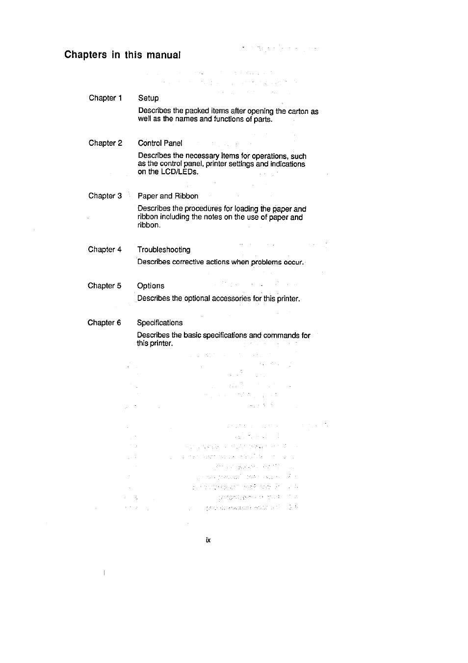 Chapters in this manual | CITIZEN CLP-2001 User Manual | Page 10 / 68