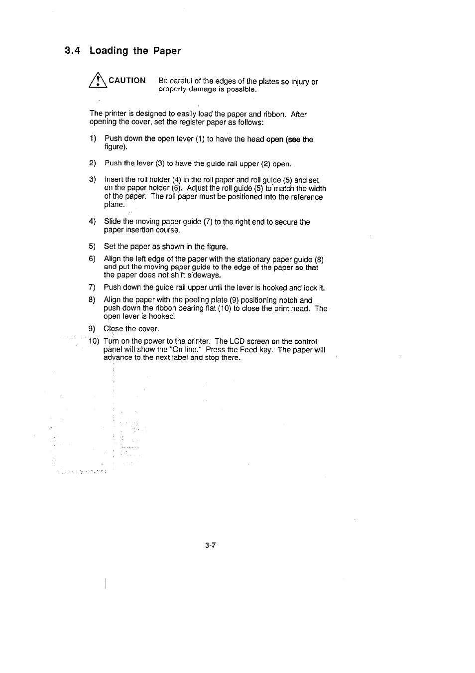 4 loading the paper | CITIZEN CLP-2001 User Manual | Page 35 / 68