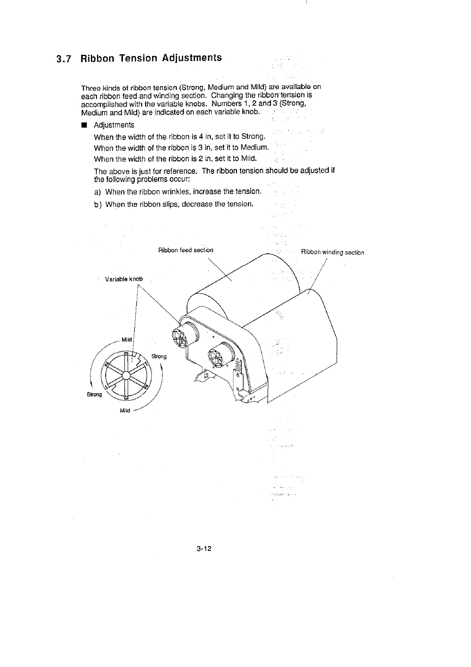7 ribbon tension adjustments | CITIZEN CLP-2001 User Manual | Page 38 / 68