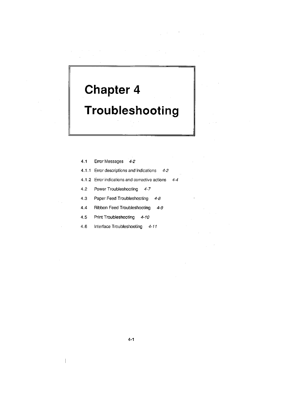 Chapter 4 troubleshooting | CITIZEN CLP-2001 User Manual | Page 39 / 68