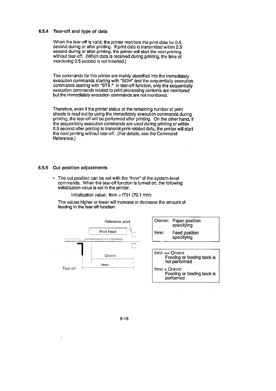 5 cut position adjustments, 5 cut position adjustments -15 | CITIZEN CLP-2001 User Manual | Page 67 / 68
