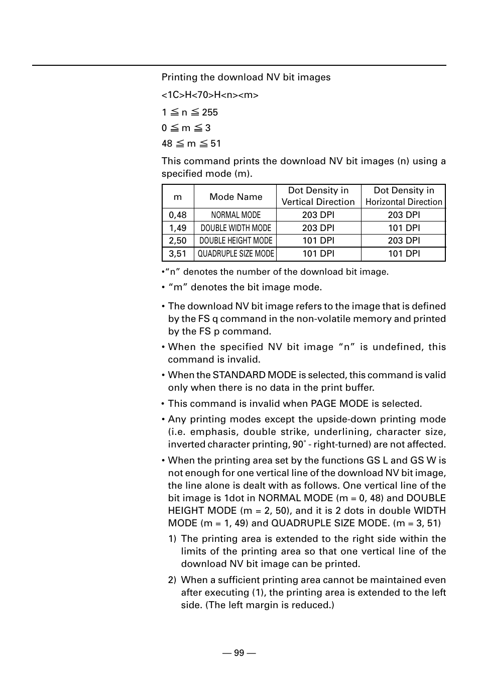 F s p n m | CITIZEN CBM1000II User Manual | Page 101 / 112