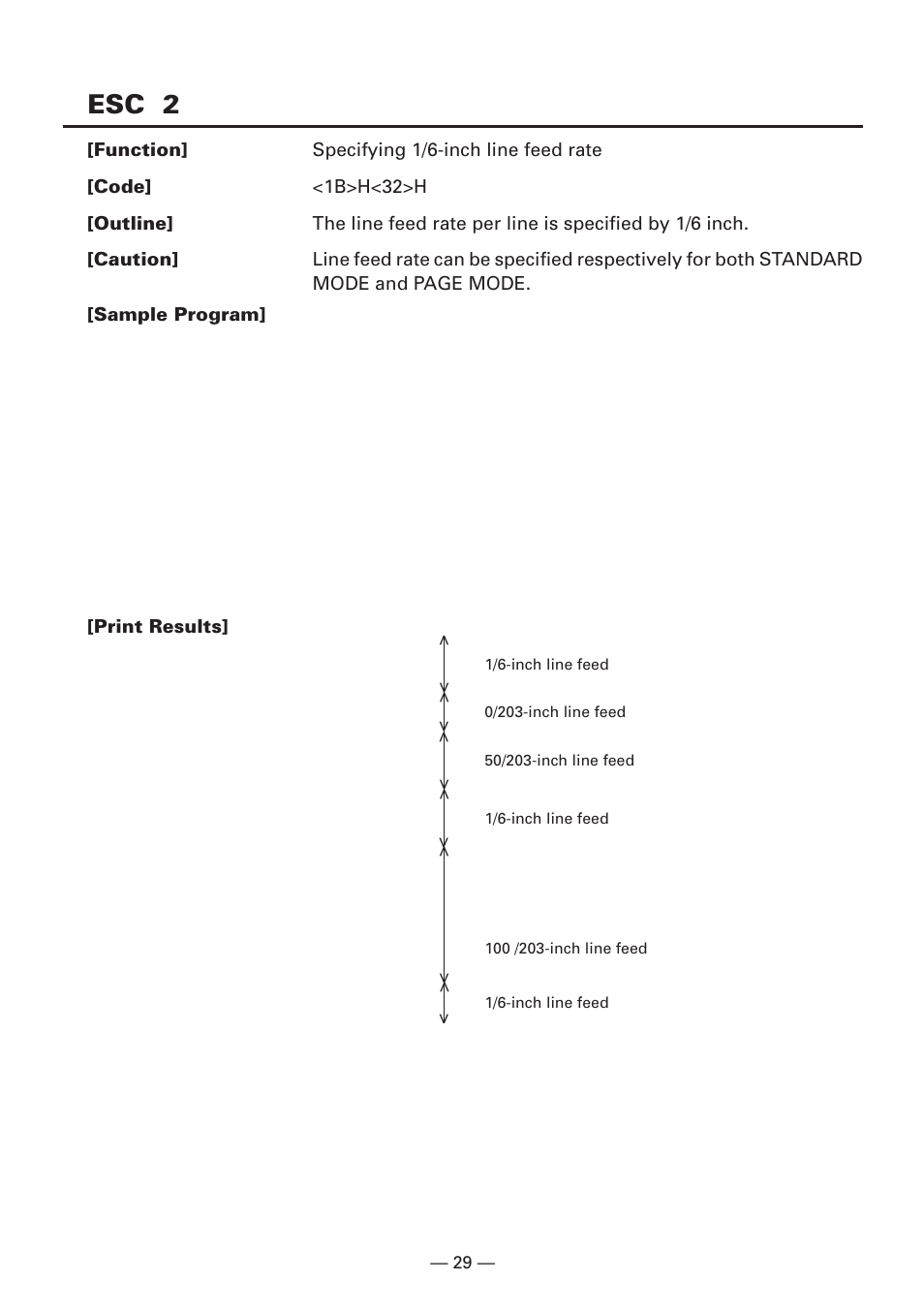 Esc 2 | CITIZEN CBM1000II User Manual | Page 31 / 112