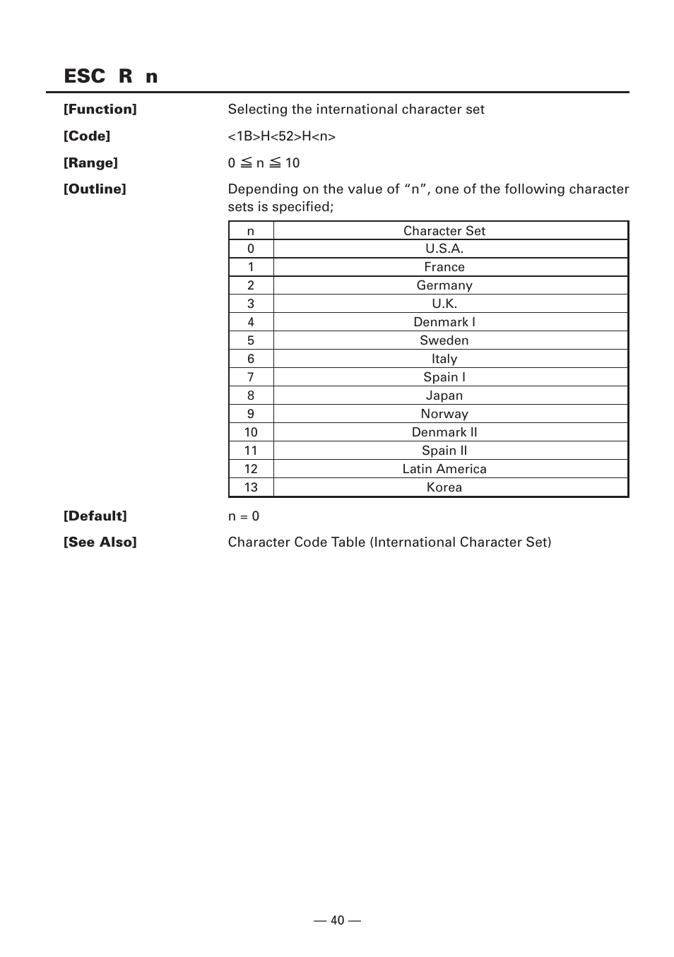 Esc r n | CITIZEN CBM1000II User Manual | Page 42 / 112