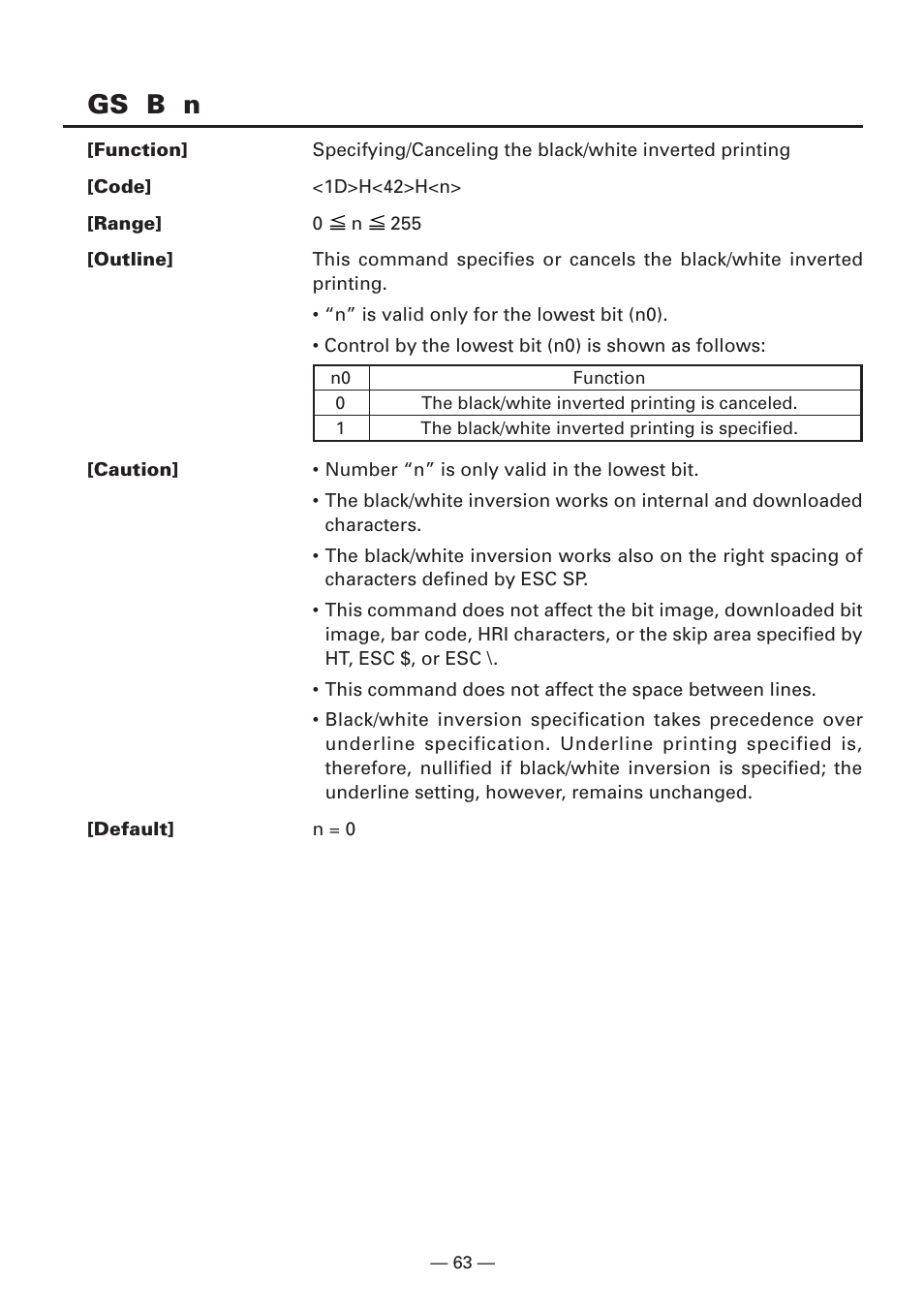 Gs b n | CITIZEN CBM1000II User Manual | Page 65 / 112