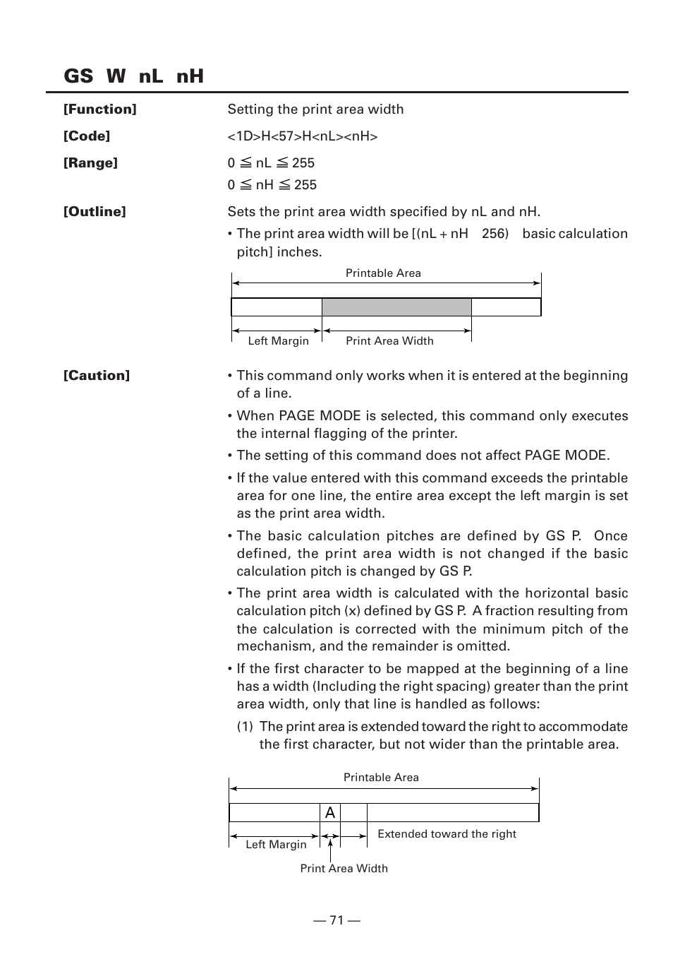 Gs w nl nh | CITIZEN CBM1000II User Manual | Page 73 / 112