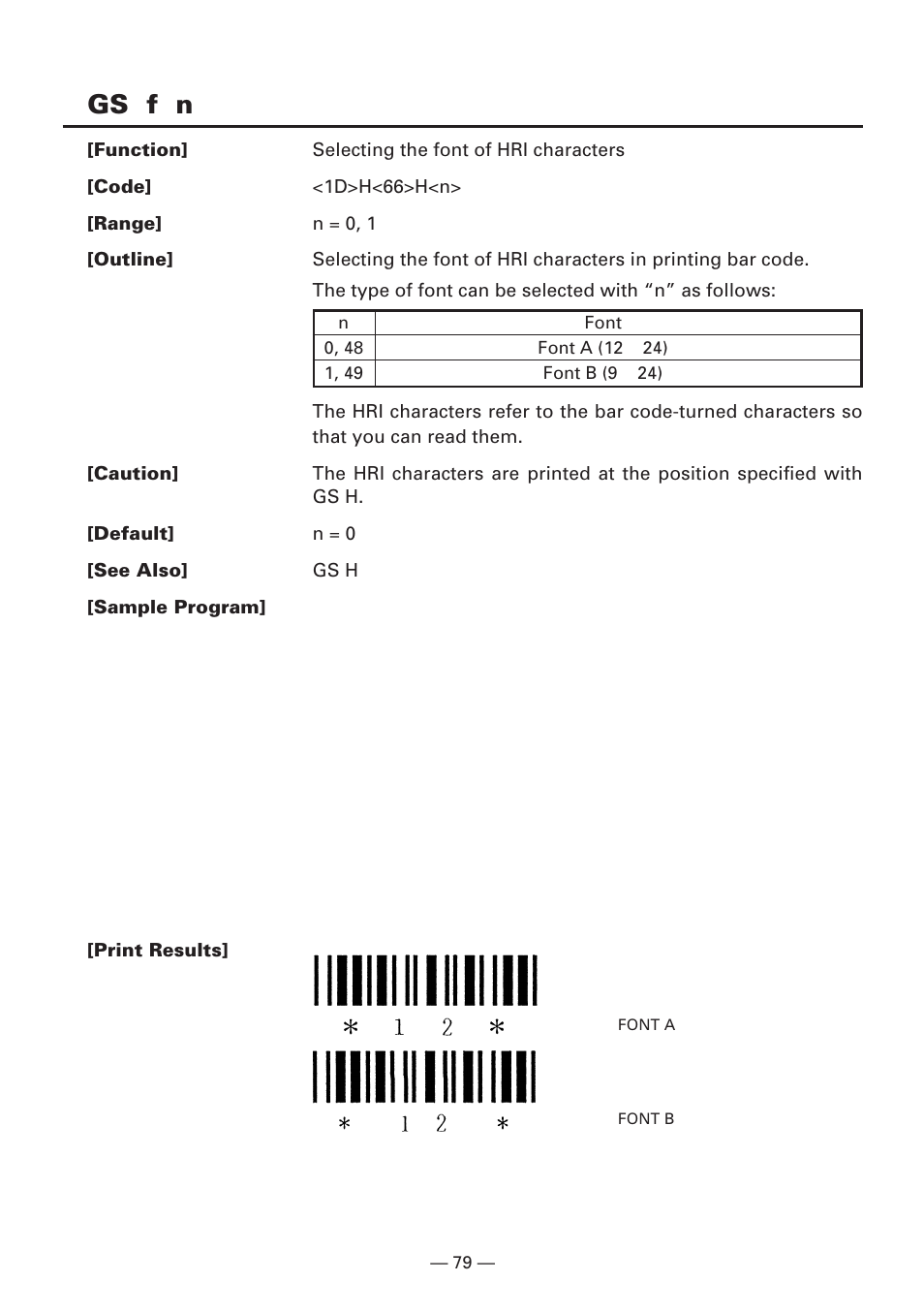 Gs f n | CITIZEN CBM1000II User Manual | Page 81 / 112