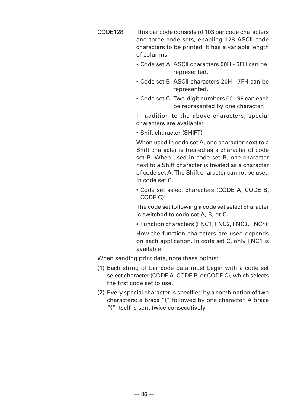 CITIZEN CBM1000II User Manual | Page 88 / 112