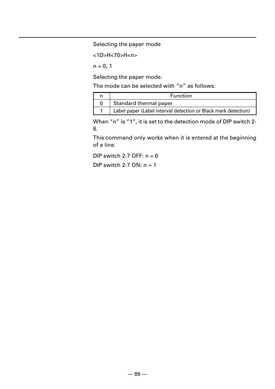 Gs p n (only for label model) | CITIZEN CBM1000II User Manual | Page 91 / 112