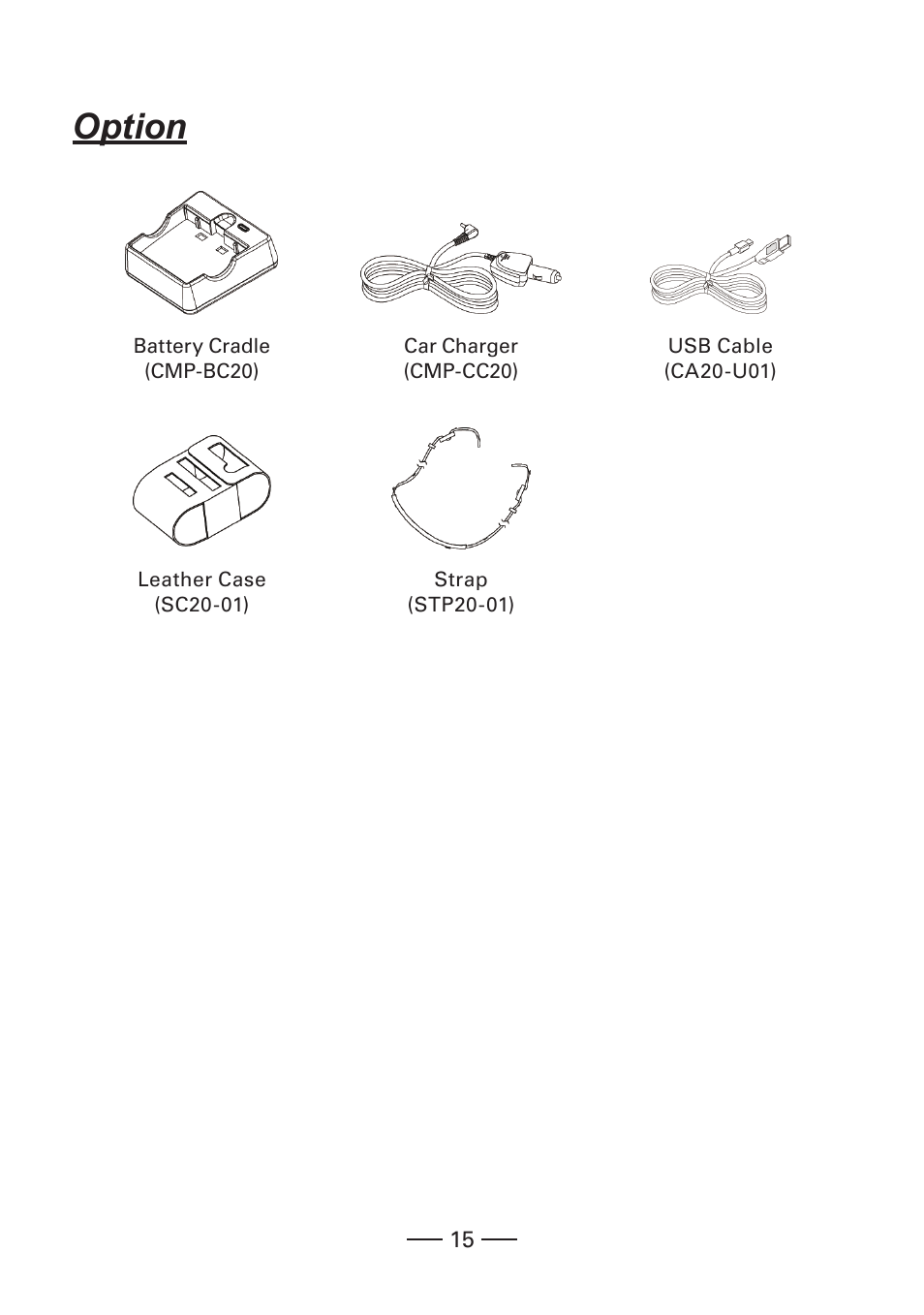 Option | CITIZEN MOBILE THERMAL PRINTER CMP-20 User Manual | Page 15 / 33