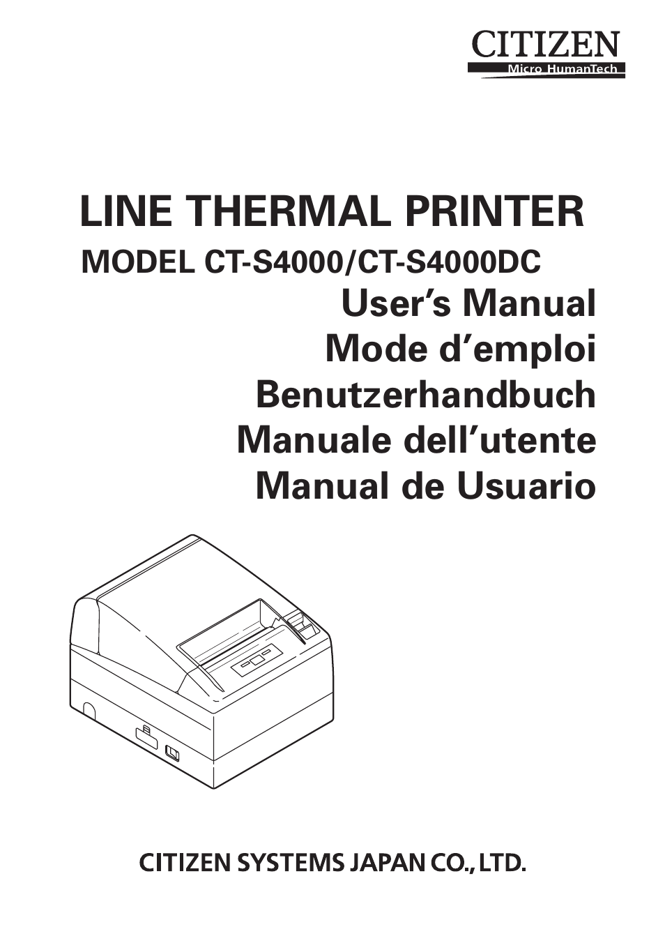 CITIZEN CT-S4000DC User Manual | 136 pages