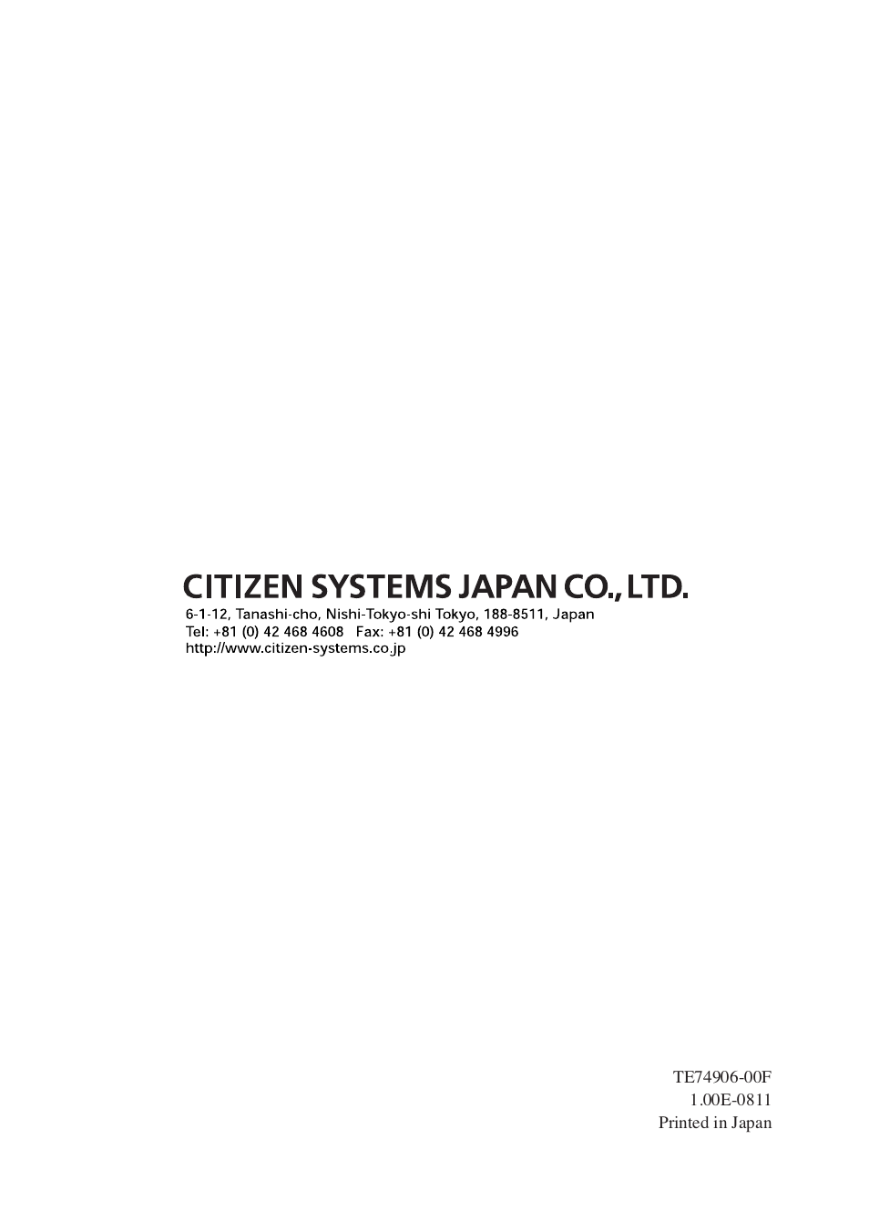 CITIZEN CT-S281 User Manual | Page 144 / 144