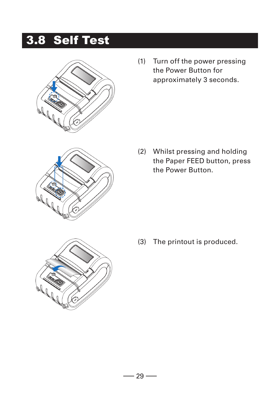 8 self test | CITIZEN CMP-30 User Manual | Page 29 / 33
