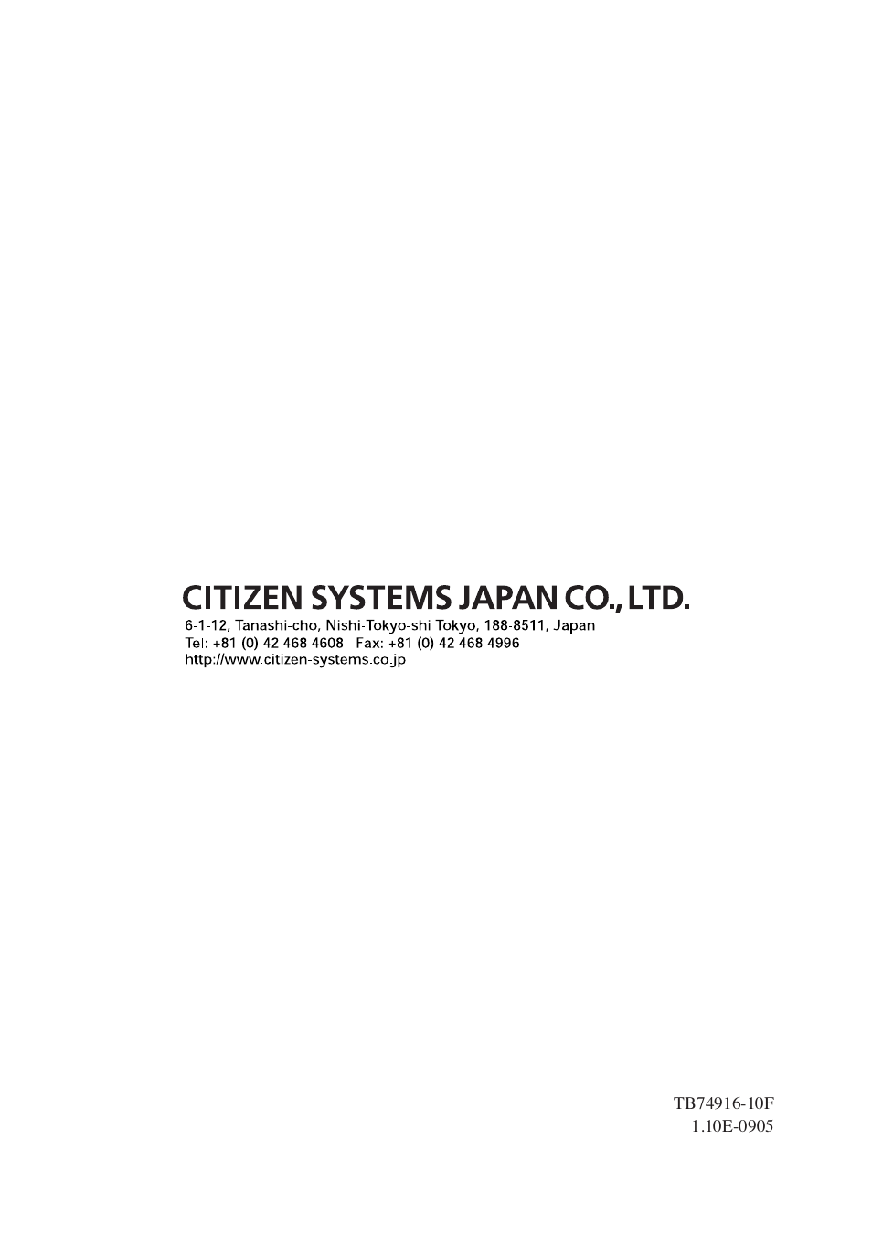 CITIZEN CT-S4000L User Manual | Page 160 / 160