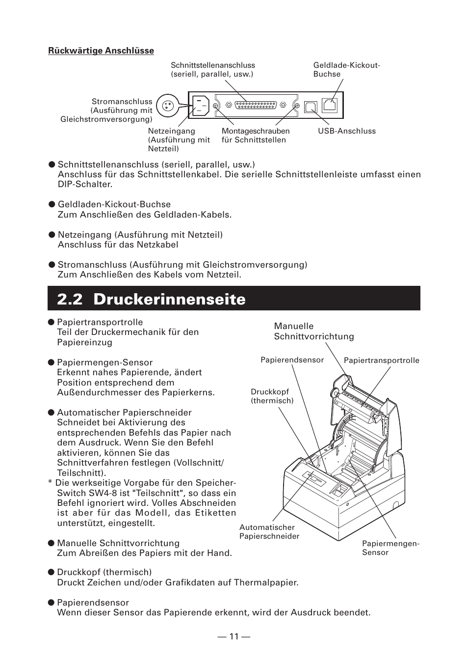 2 druckerinnenseite | CITIZEN CT-S4000L User Manual | Page 76 / 160