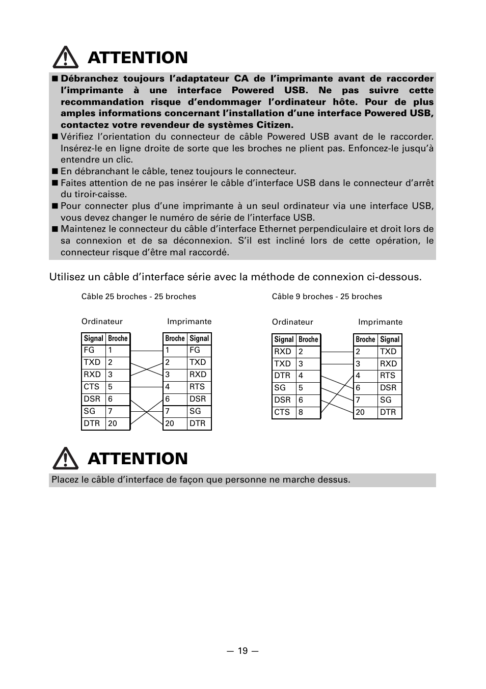 Attention | CITIZEN CT-S651 User Manual | Page 66 / 228