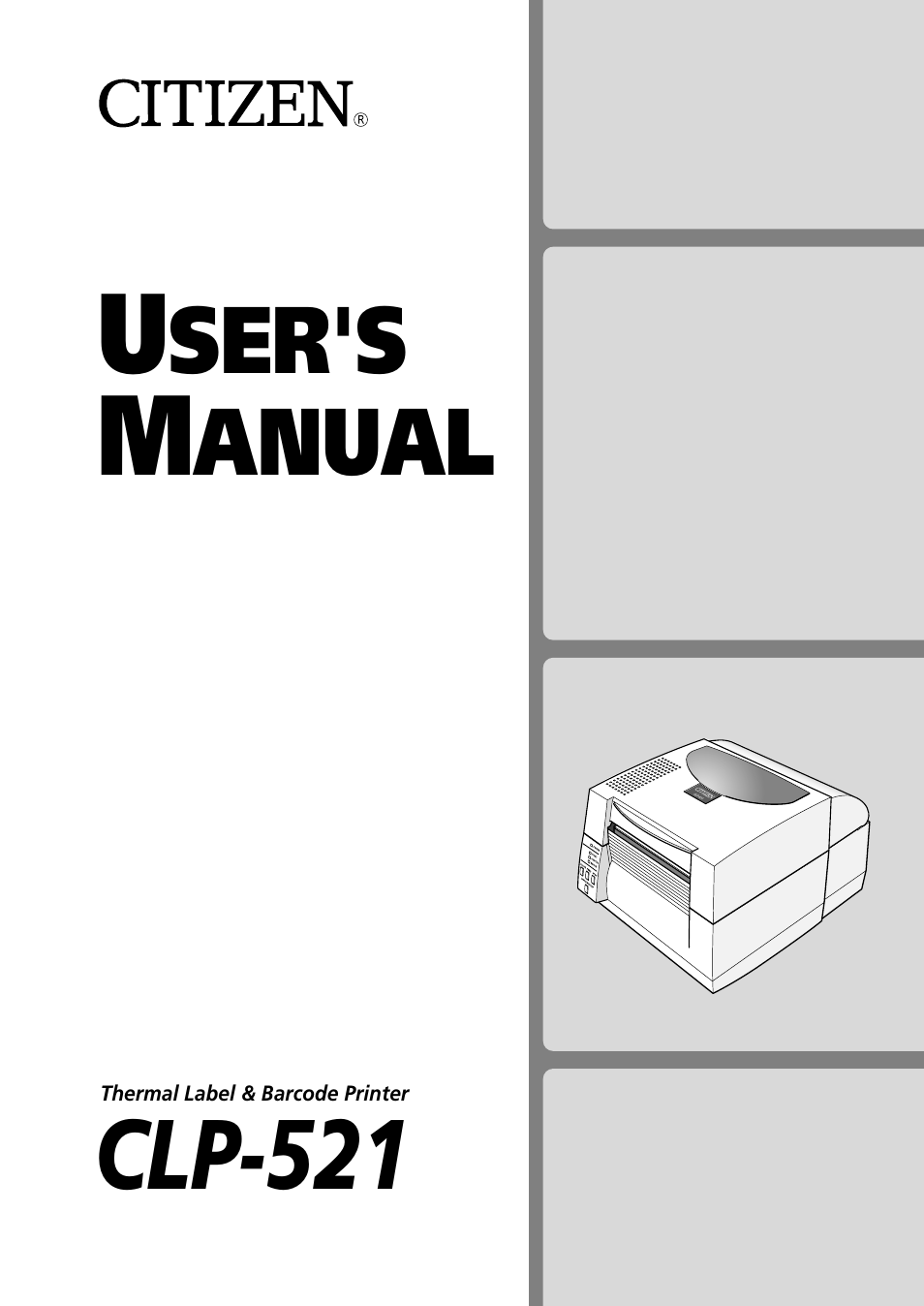 CITIZEN CLP-521 User Manual | 54 pages