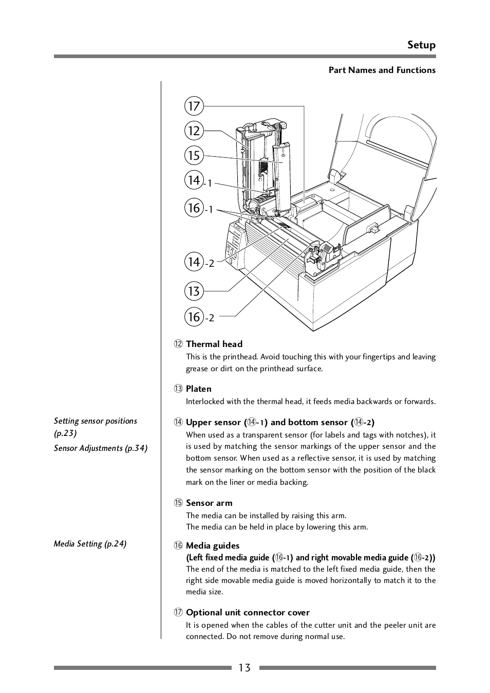 Front view3 | CITIZEN CLP-521 User Manual | Page 13 / 54
