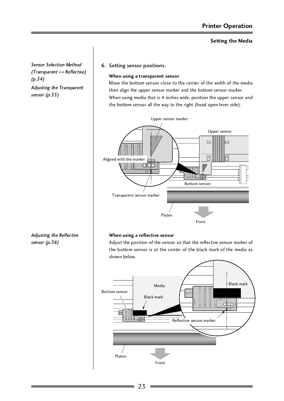 23 printer operation | CITIZEN CLP-521 User Manual | Page 23 / 54