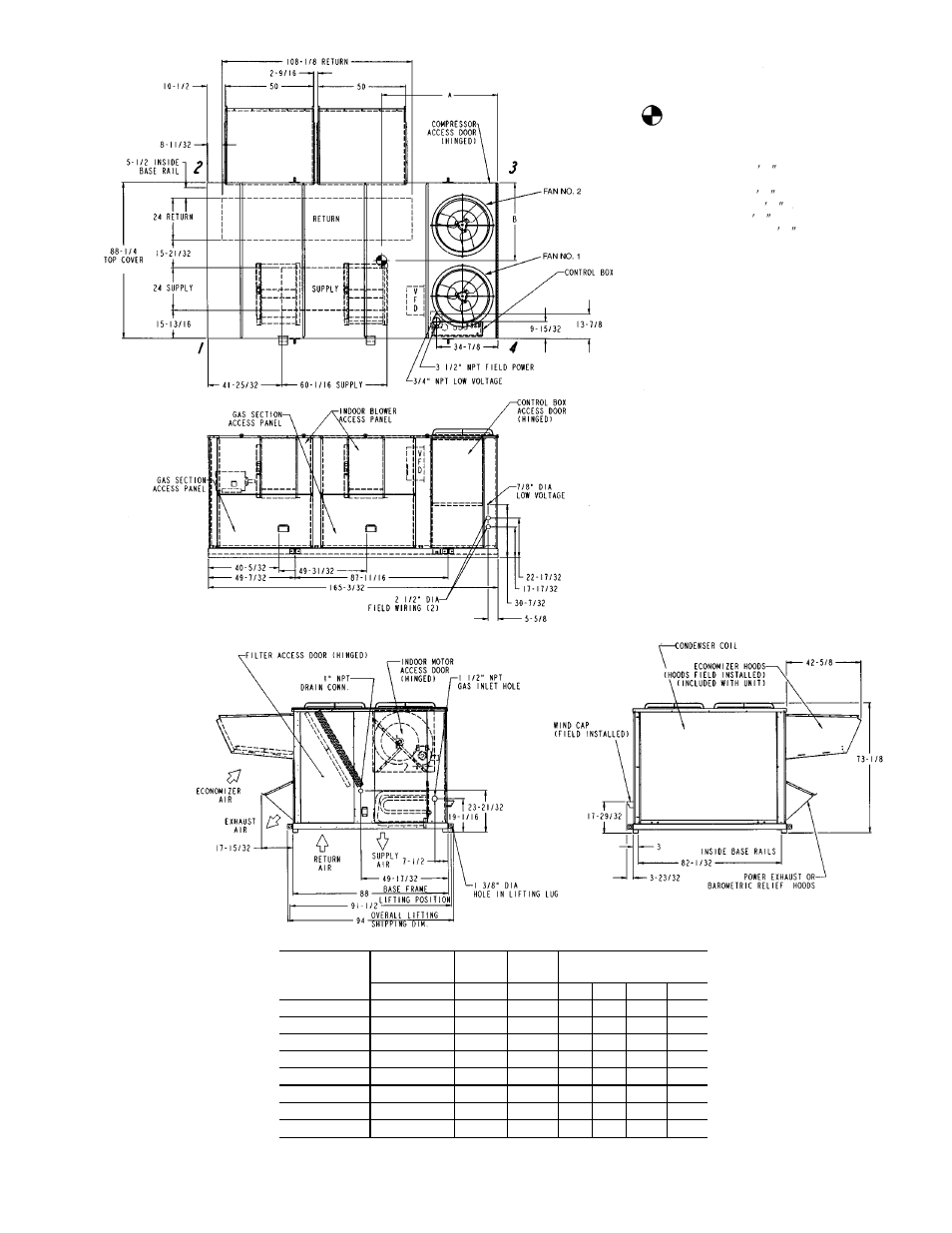 Carrier SINGLE PACKAGE ROOFTOP UNITS ELECTRIC COOLING/GAS HEATING EY024-048 User Manual | Page 5 / 64