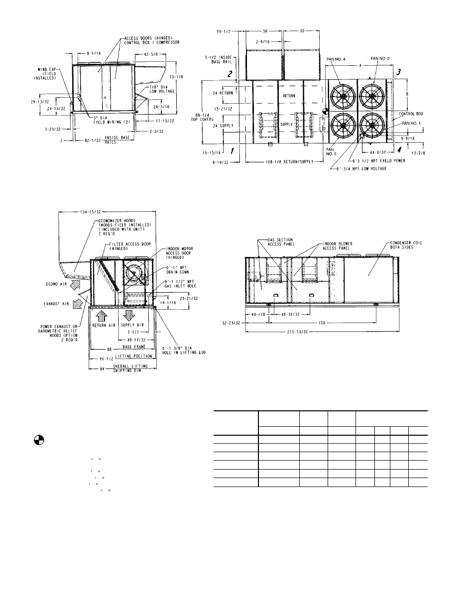 Carrier SINGLE PACKAGE ROOFTOP UNITS ELECTRIC COOLING/GAS HEATING EY024-048 User Manual | Page 6 / 64