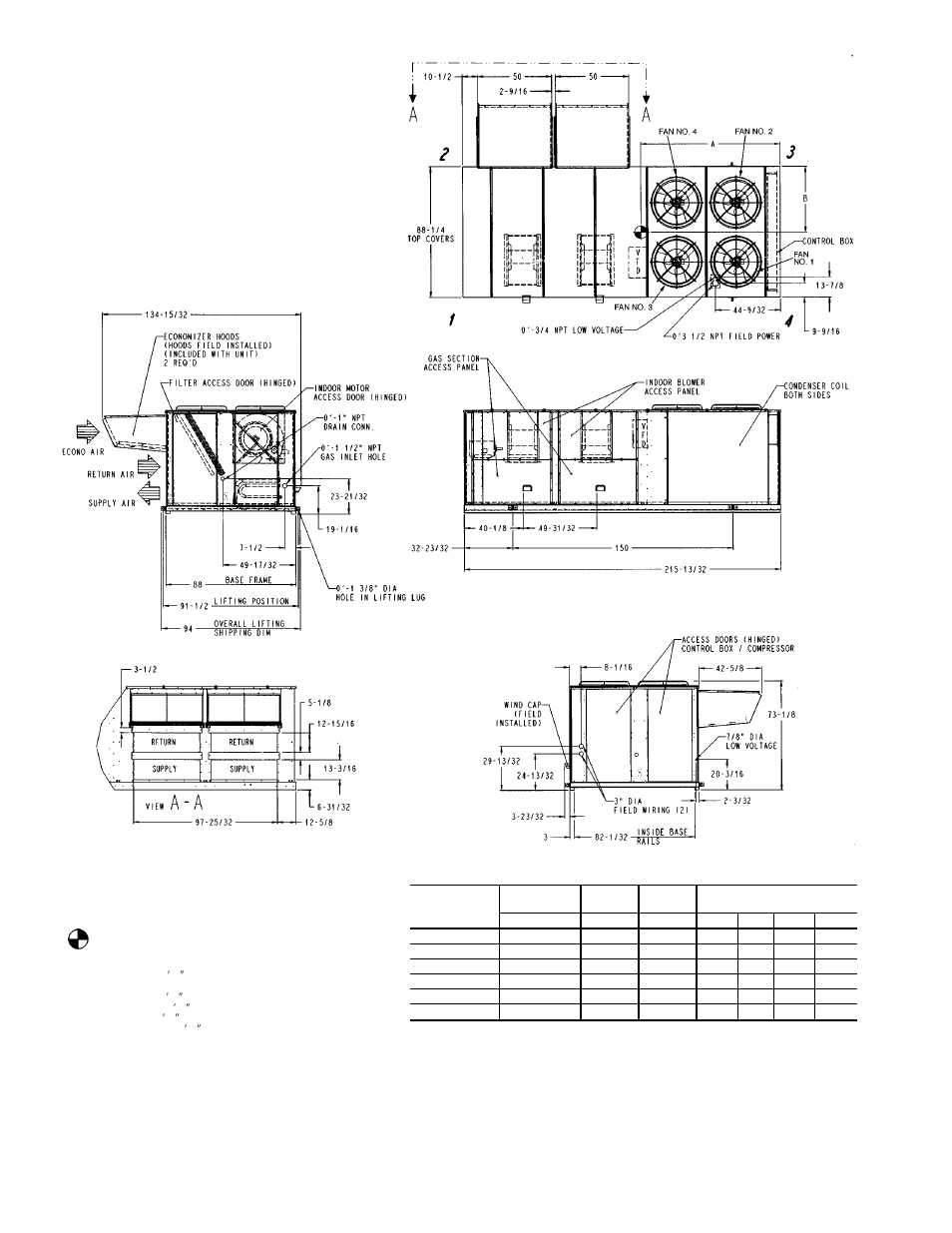 Carrier SINGLE PACKAGE ROOFTOP UNITS ELECTRIC COOLING/GAS HEATING EY024-048 User Manual | Page 8 / 64