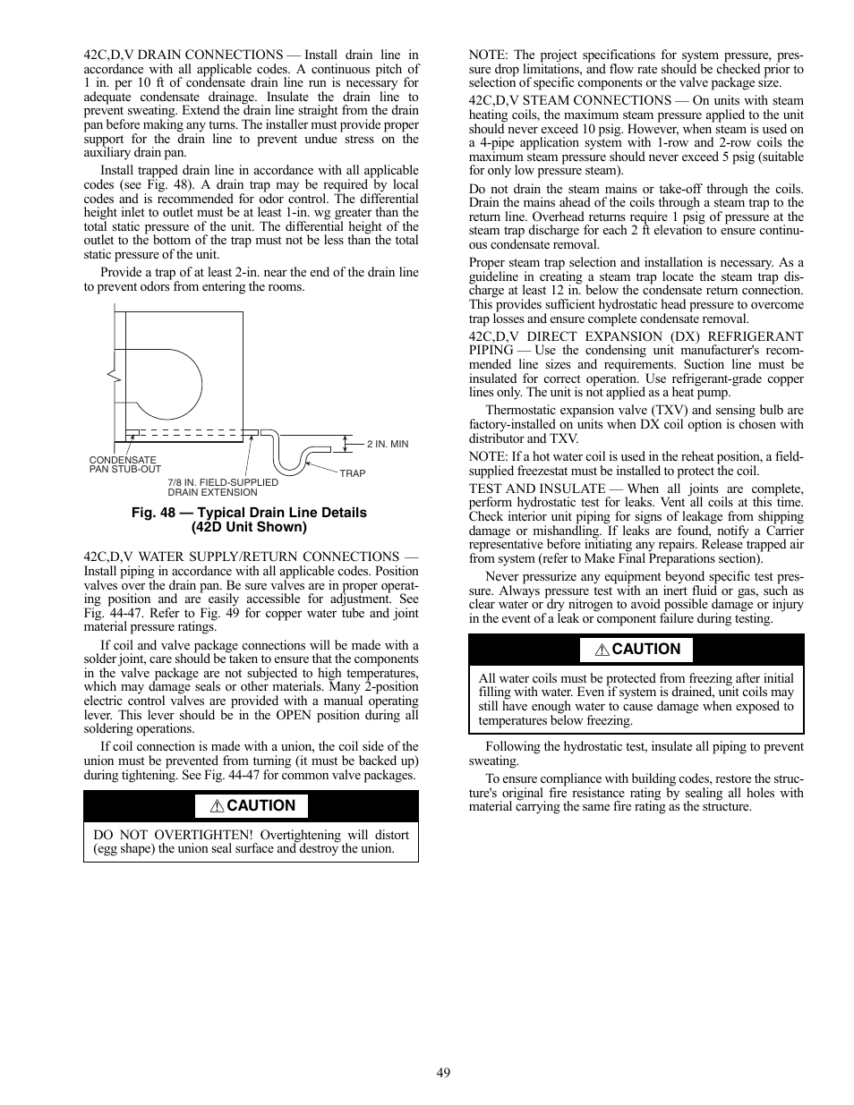 Carrier 42V User Manual | Page 49 / 72