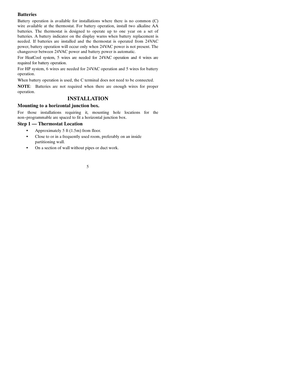 Carrier PTACSTAT-NP-HP User Manual | Page 5 / 32