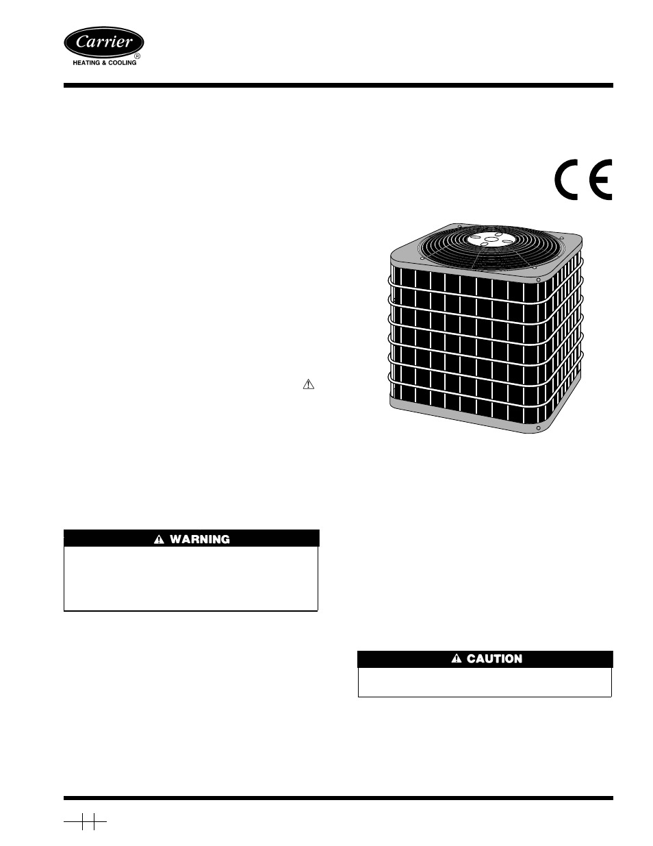 Carrier 38YCX User Manual | 8 pages