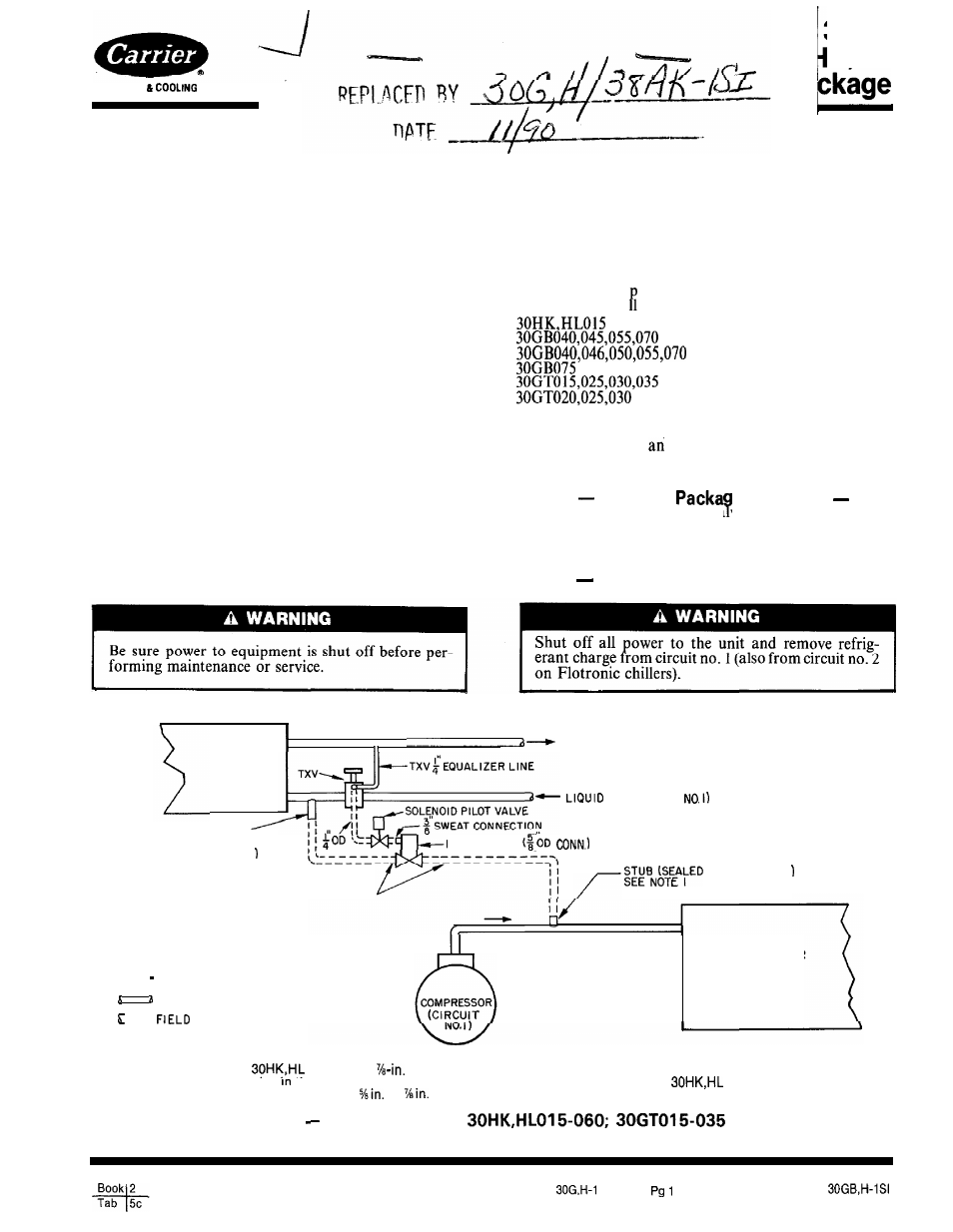 Carrier 30GT User Manual | 4 pages