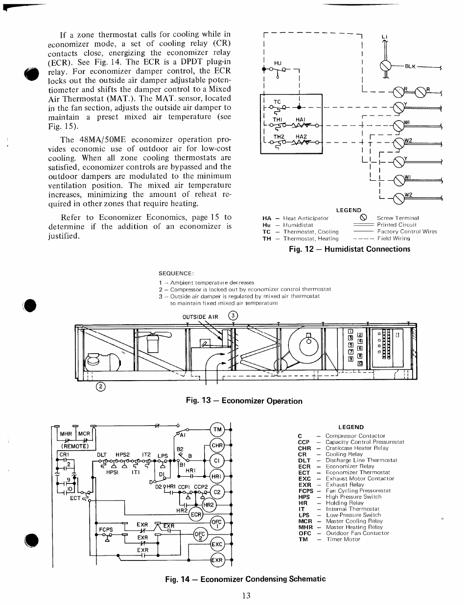 Fig. 14 — economizer condensing schematic | Carrier 48MA User Manual | Page 13 / 54