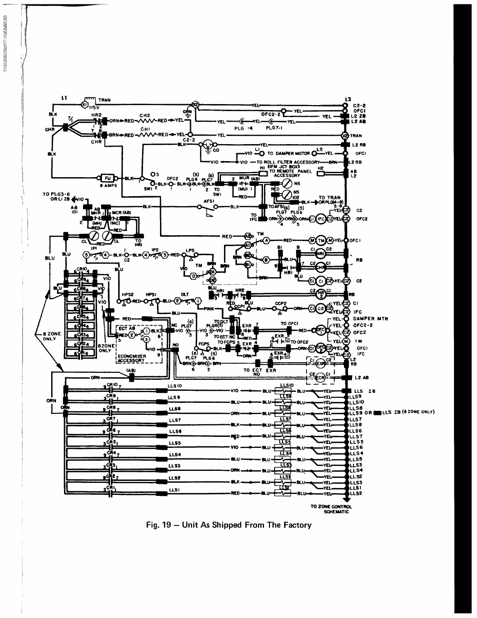 Fig. 19 — unit as shipped from the factory | Carrier 48MA User Manual | Page 18 / 54