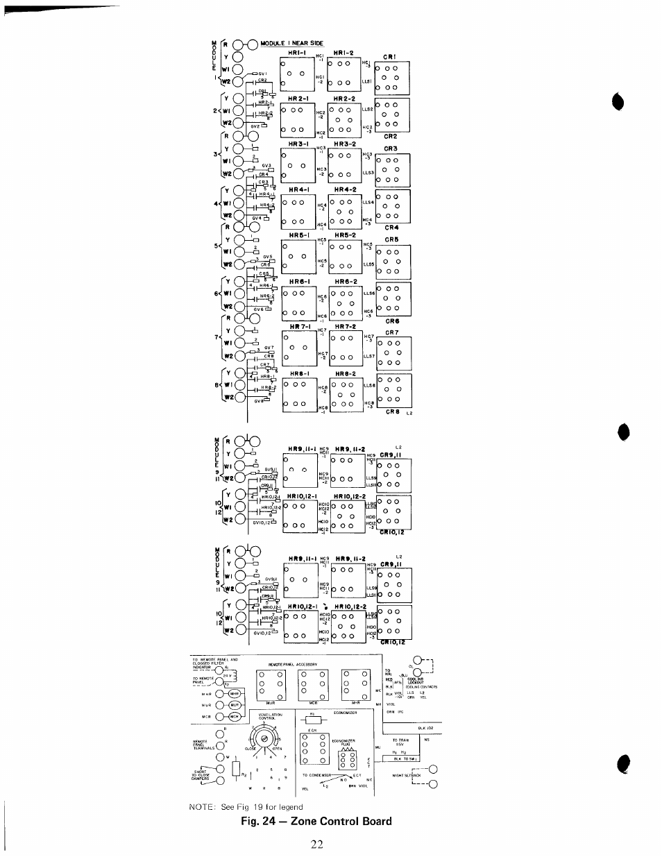 Fig. 24 — zone control board, Th,a, Hcii | Carrier 48MA User Manual | Page 24 / 54